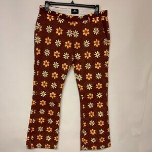 Standard Issue Womens Pant Size Large Flower Power Hippie Whimsical Festival